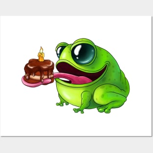 Frog. Happy birthday. Posters and Art